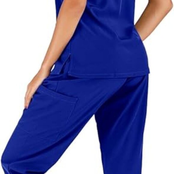 Navy Blue Minty Mint Jogger Scrub Set XL - Picture 4 of 4